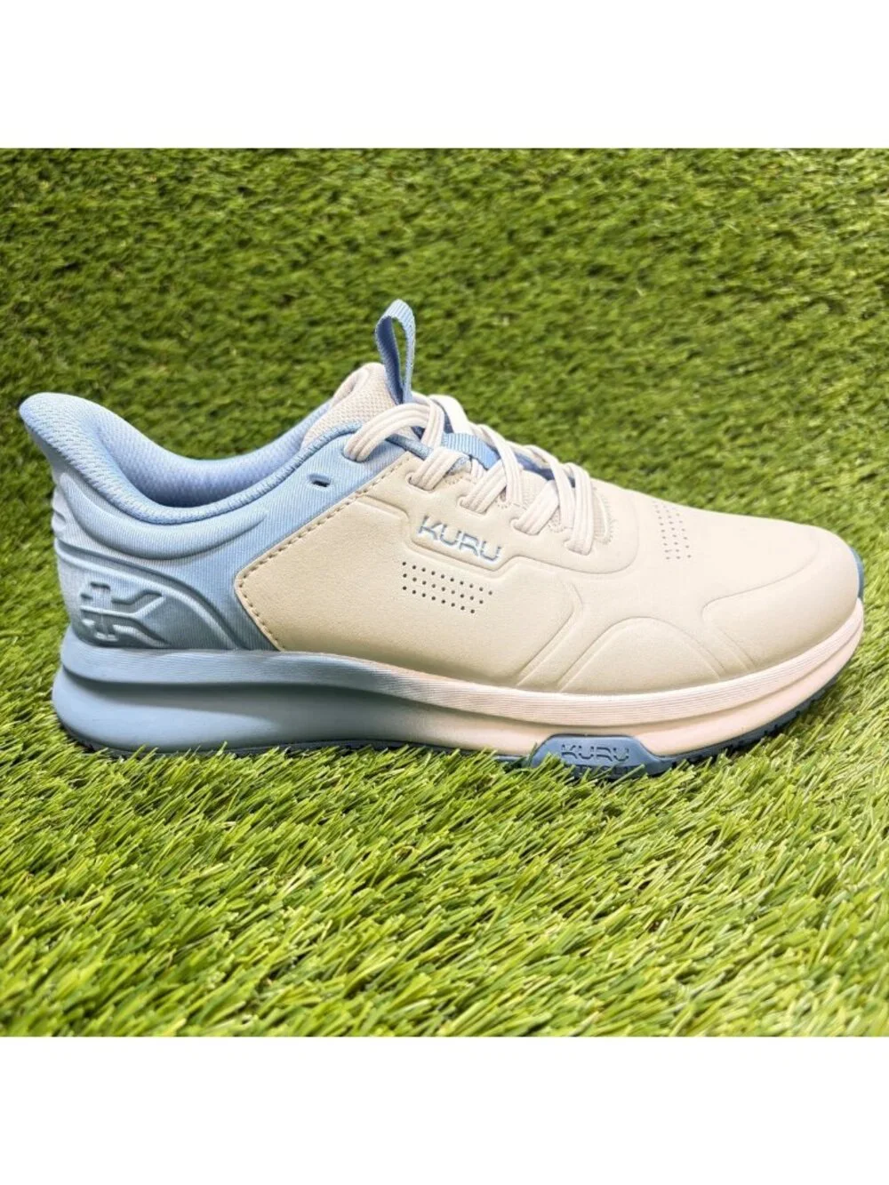 Kuru Shift Womens Size 7.5 Gray Blue Athletic Walking Anti-Slip Shoes Sneakers